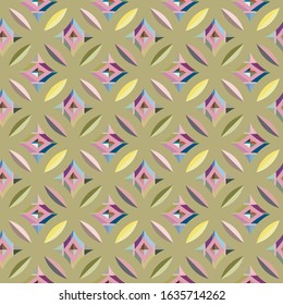 Seamless vector pattern. Background texture in geometric ornamental style.