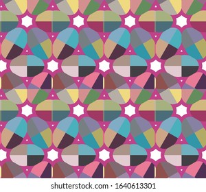 Seamless vector pattern. Background texture in geometric ornamental style.