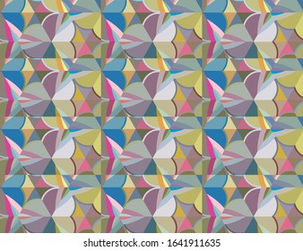 Seamless vector pattern. Background texture in geometric ornamental style.