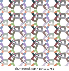 Seamless vector pattern. Background texture in geometric ornamental style.