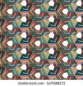 Seamless vector pattern. Background texture in geometric ornamental style.