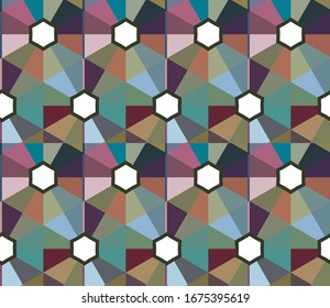 Seamless vector pattern. Background texture in geometric ornamental style.