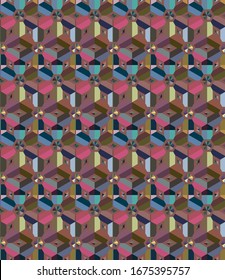 Seamless vector pattern. Background texture in geometric ornamental style.
