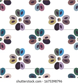 Seamless vector pattern. Background texture in geometric ornamental style.