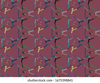 Seamless vector pattern. Background texture in geometric ornamental style.