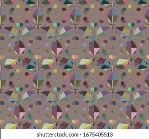 Seamless vector pattern. Background texture in geometric ornamental style.