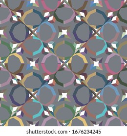 Seamless vector pattern. Background texture in geometric ornamental style.