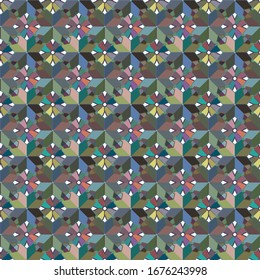 Seamless vector pattern. Background texture in geometric ornamental style.