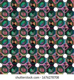 Seamless vector pattern. Background texture in geometric ornamental style.