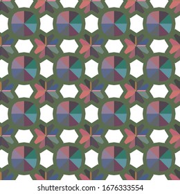 Seamless vector pattern. Background texture in geometric ornamental style.