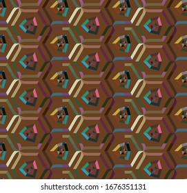 Seamless vector pattern. Background texture in geometric ornamental style.