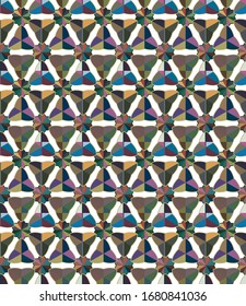 Seamless vector pattern. Background texture in geometric ornamental style.