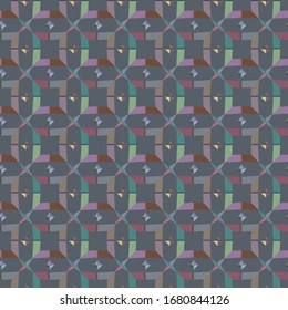 Seamless vector pattern. Background texture in geometric ornamental style.