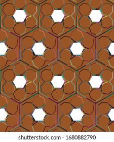 Seamless vector pattern. Background texture in geometric ornamental style.