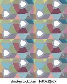 Seamless vector pattern. Background texture in geometric ornamental style.