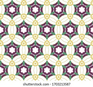 Seamless vector pattern. Background texture in geometric ornamental style.