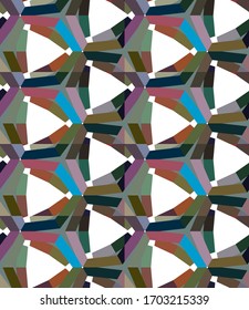 Seamless vector pattern. Background texture in geometric ornamental style.