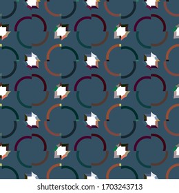 Seamless vector pattern. Background texture in geometric ornamental style.