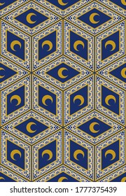 Seamless Vector Pattern. Background Texture in Geometric Ornamental Style.