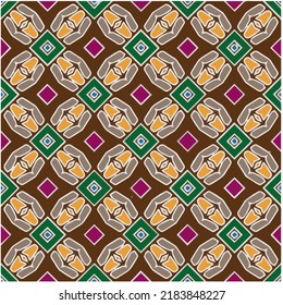 Seamless vector pattern. Background texture in geometric ornamental style.Repeat background.