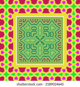 Seamless vector pattern. Background texture in geometric ornamental style.Repeat background.Color mandala.