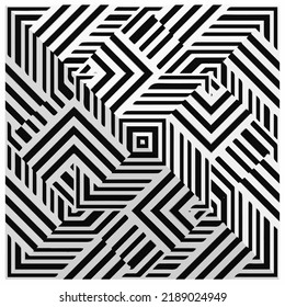 Seamless vector pattern. Background texture in geometric ornamental style.Repeat background.black and white mandala.