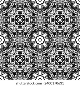 Seamless vector pattern. Background texture in geometric ornamental style