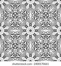 Seamless vector pattern. Background texture in geometric ornamental style
