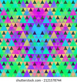 Seamless vector pattern background of a triangles.