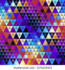 Seamless vector pattern background of a triangles.