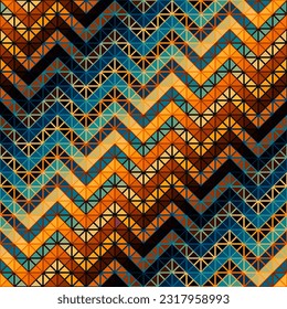 Seamless vector pattern background of a triangles. Vector chevron pattern