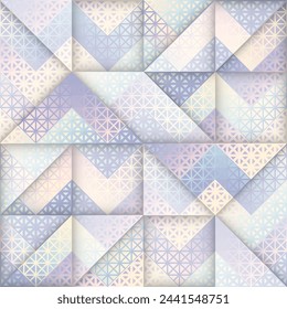 Seamless vector pattern background of a triangles. Abstract white geometric seamless background