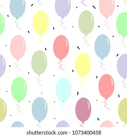 Seamless vector pattern with balloons. Festive pattern. A party.