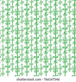 Seamless vector pattern. Bamboo bright pattern on the white background.