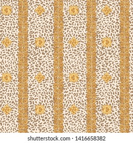 Seamless vector pattern with baroque elements for fashion style