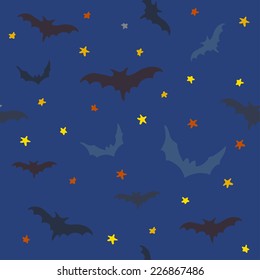 Seamless vector pattern with bats