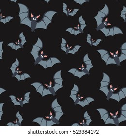 Seamless vector pattern with bats