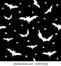 Seamless vector pattern with bats. Endless texture can be used for wallpaper, pattern fills, web page background,surface textures.