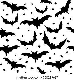 Seamless vector pattern with bats. Endless texture can be used for wallpaper, pattern fills, web page background,surface textures.