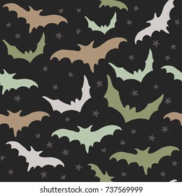 Seamless vector pattern with bats. Endless texture can be used for wallpaper, pattern fills, web page background,surface textures.
