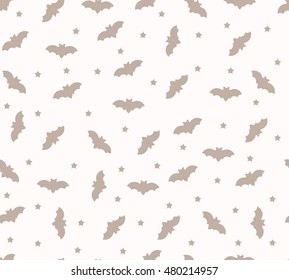 Seamless vector pattern with bats. Halloween backgrounds. Gift wrap.