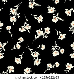 Seamless vector pattern of a beautiful flower,
