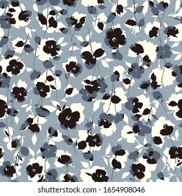 Seamless vector pattern of a beautiful flower,