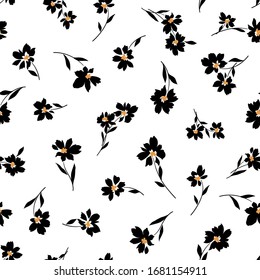 Seamless vector pattern of a beautiful flower,