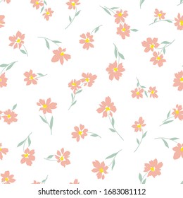 Seamless vector pattern of a beautiful flower,