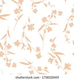 Seamless vector pattern of a beautiful flower,