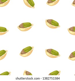 seamless vector pattern of beautiful pistachios