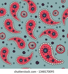 Seamless vector pattern with beautiful turkish cucumbers