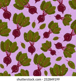 Seamless Vector Pattern With Beets