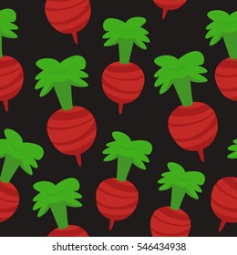 Seamless vector pattern with beets.
